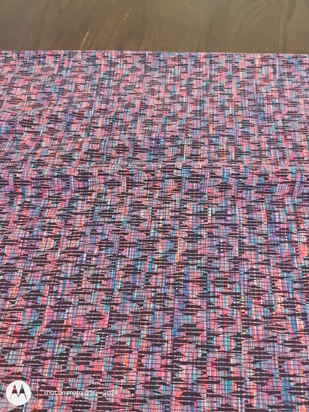 Multicolor Pink Patterned fabric